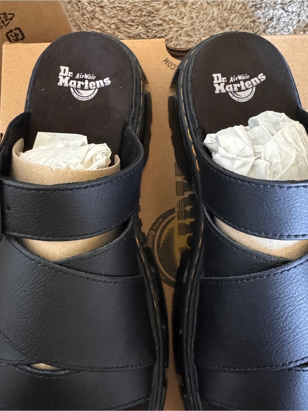 Dr. Martens Black Mattison Slide Sandals (NWB) - Picture 4 of 8